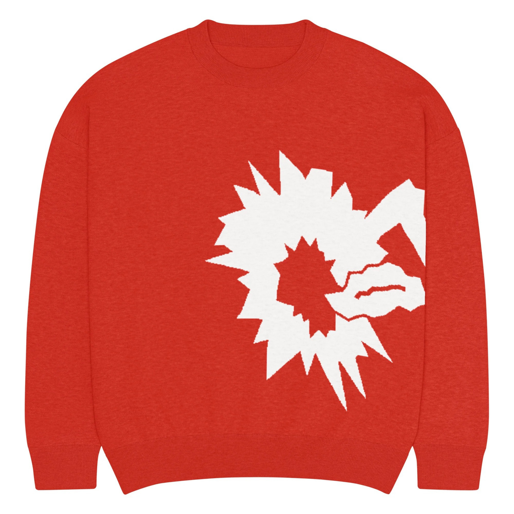 "TWISTED RELATIONSHIPS" Signature Knitted Sweatert Hot Red